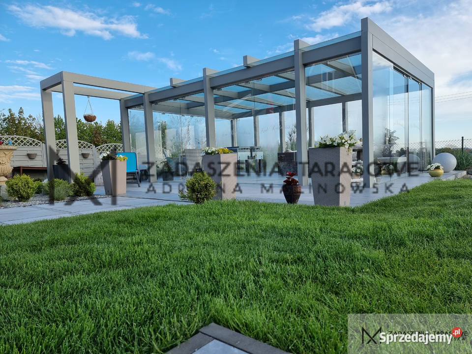 Nowoczesna altana ze szkłem do ogrodu łódzkie Łódź