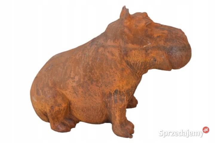 Ogromny Hipopotam Rustykalna Rzeźba Ciężka Rzeźby i figury