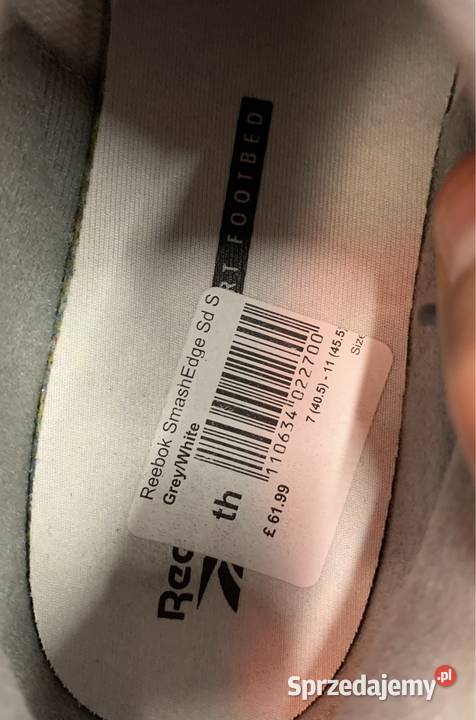 Reebok smash edge szare męskie rozmiar 43 Reebok Dzierżoniów