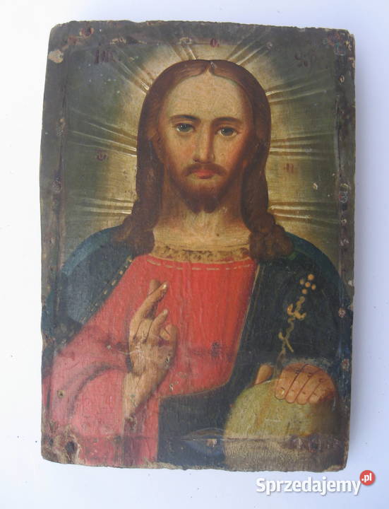 Stara Ikona Pantokrator Oryginal Dewocjonalia Warszawa