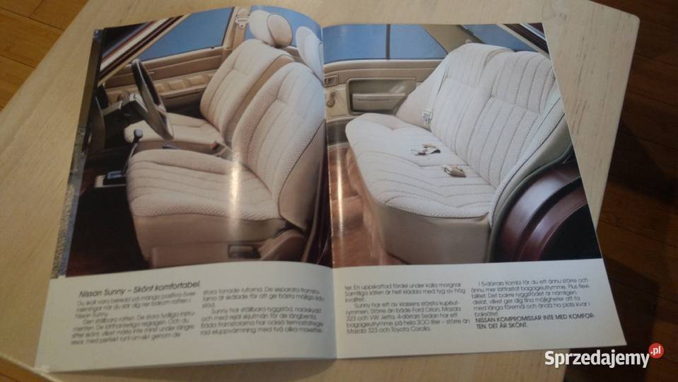 Nissan Sunny prospekt 1984 Antykwariat łódzkie Pabianice