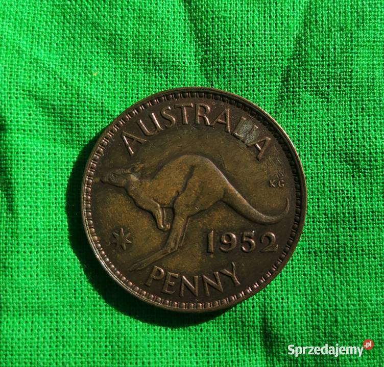 Moneta Kangur Australia 1952 król JerzyVI