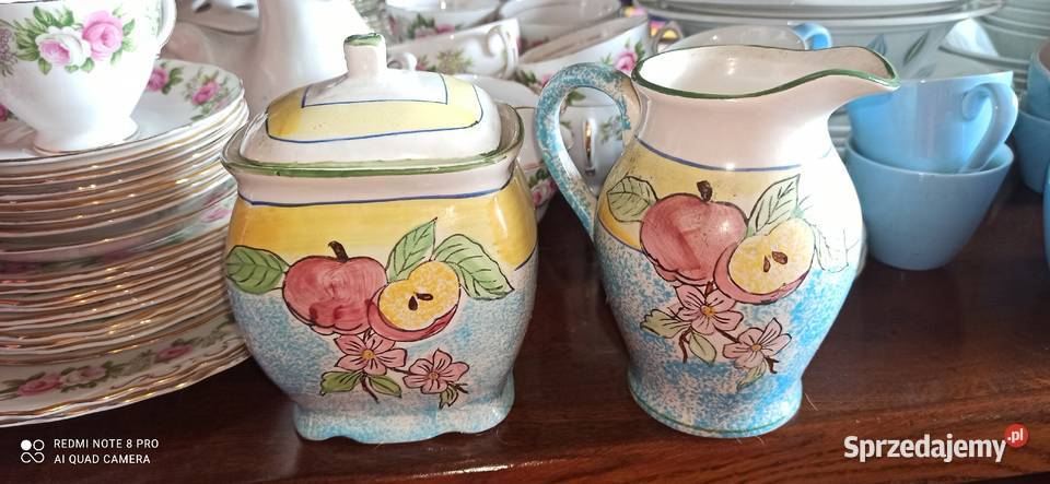 Zestaw Pojemniki i mlecznik Z jabłkami Ręcznie Gdańsk