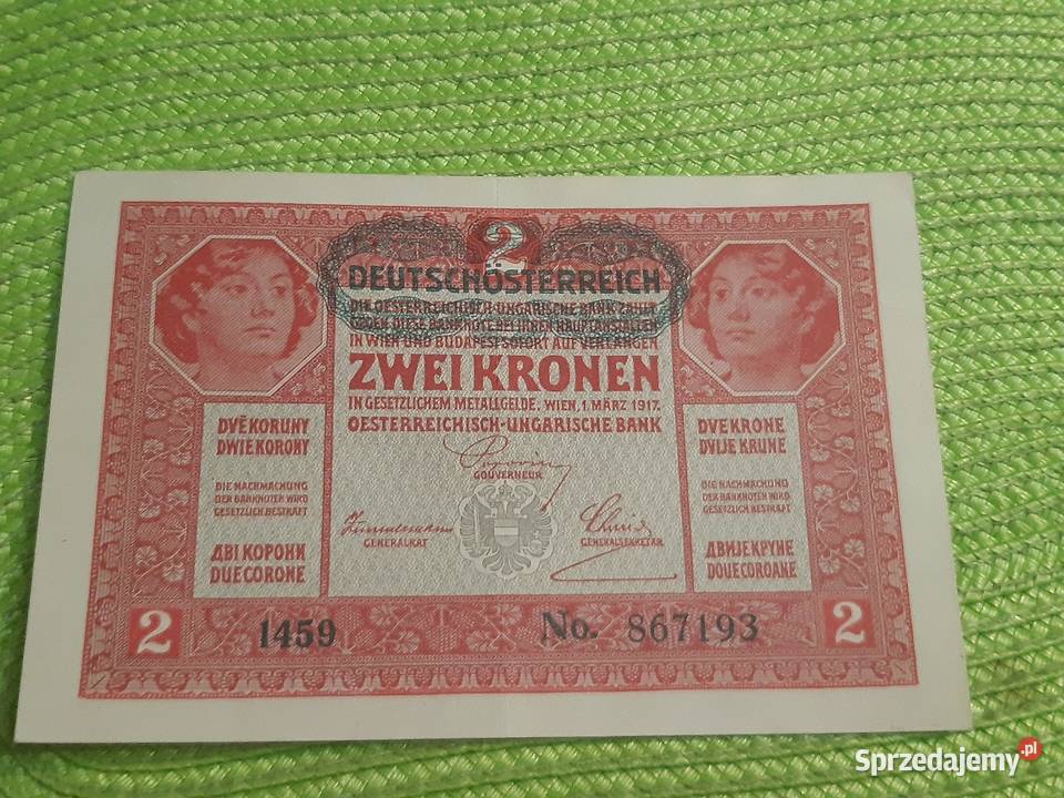 banknot Austrii z 1917r Łomża sprzedam