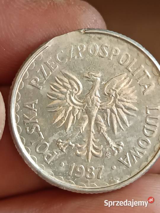Sprzedam monetę 1 zloty 1987 odkrój blachy lubelskie