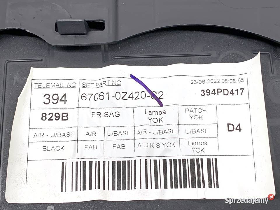 BOCZEK DRZWI PRAWY PRZÓD TOYOTA COROLLA E21 osobowe sprzedam