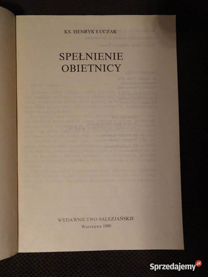 książka Spełnienie obietnicy Warszawa