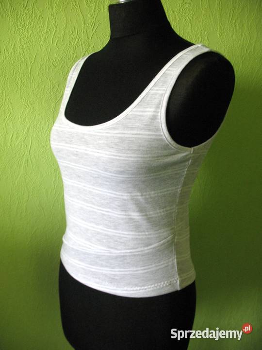 Bluzka krótka top 38 M biust 84 biały mazowieckie Siedlce