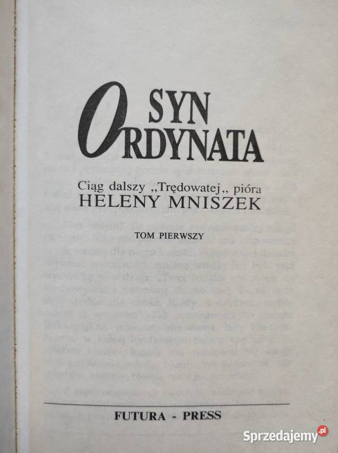 Syn ordynata Ciąg dalszy Trędowatej Tom 1 Helena świętokrzyskie