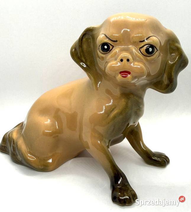 Designerski Pies pekińczyk retro vintage