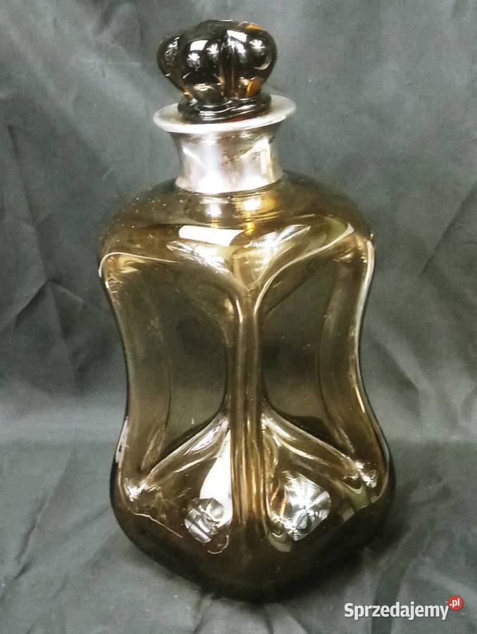 Karafka Klepsydra Srebro 830S szkło Szwecja lubuskie Nowa Sól