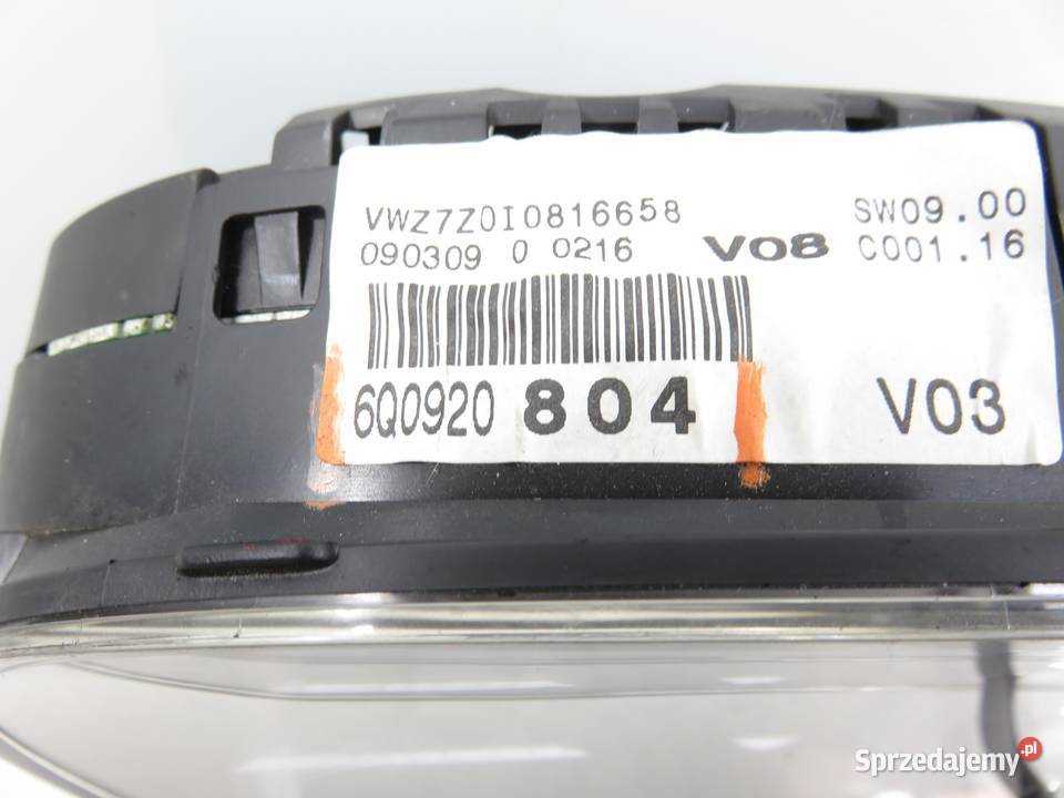 LICZNIK VW POLO IV 9N 12 6V 6Q0920804 Liczniki i zegary małopolskie