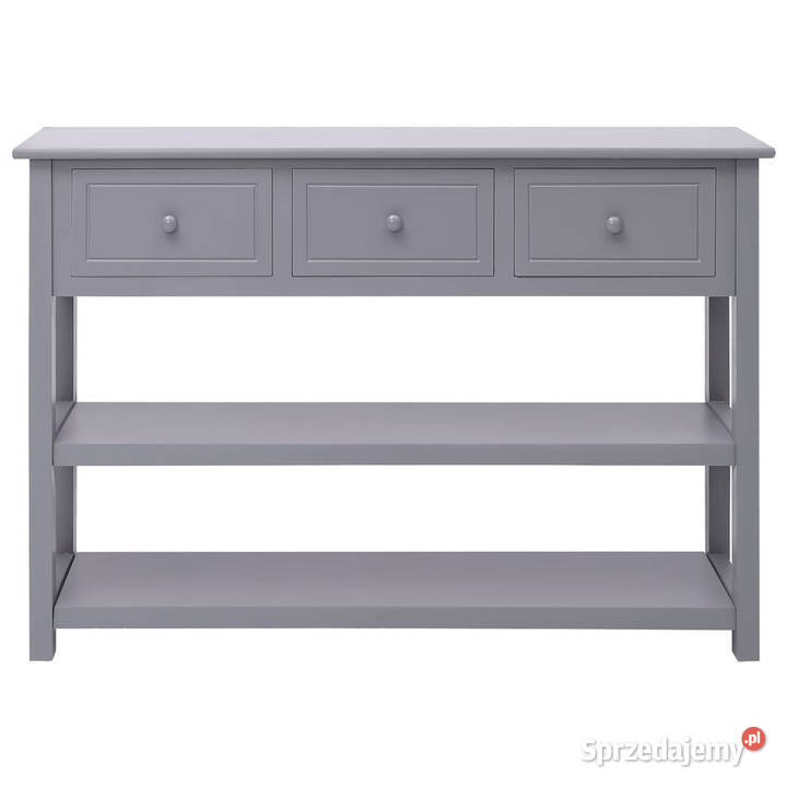 Szafka boczna szara 108x30x76 lite drewno mazowieckie