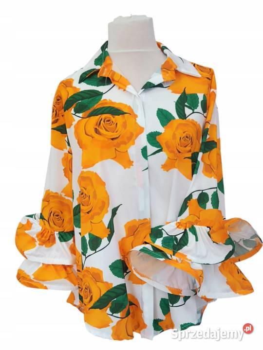 KOSZULA damska asymetryczna z falbaną biust 130 łódzkie Pątnów