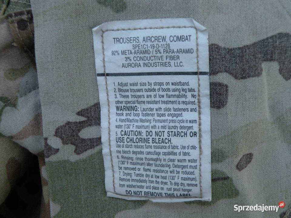 Spodnie air crew multicam ocp medium short dolnośląskie sprzedam