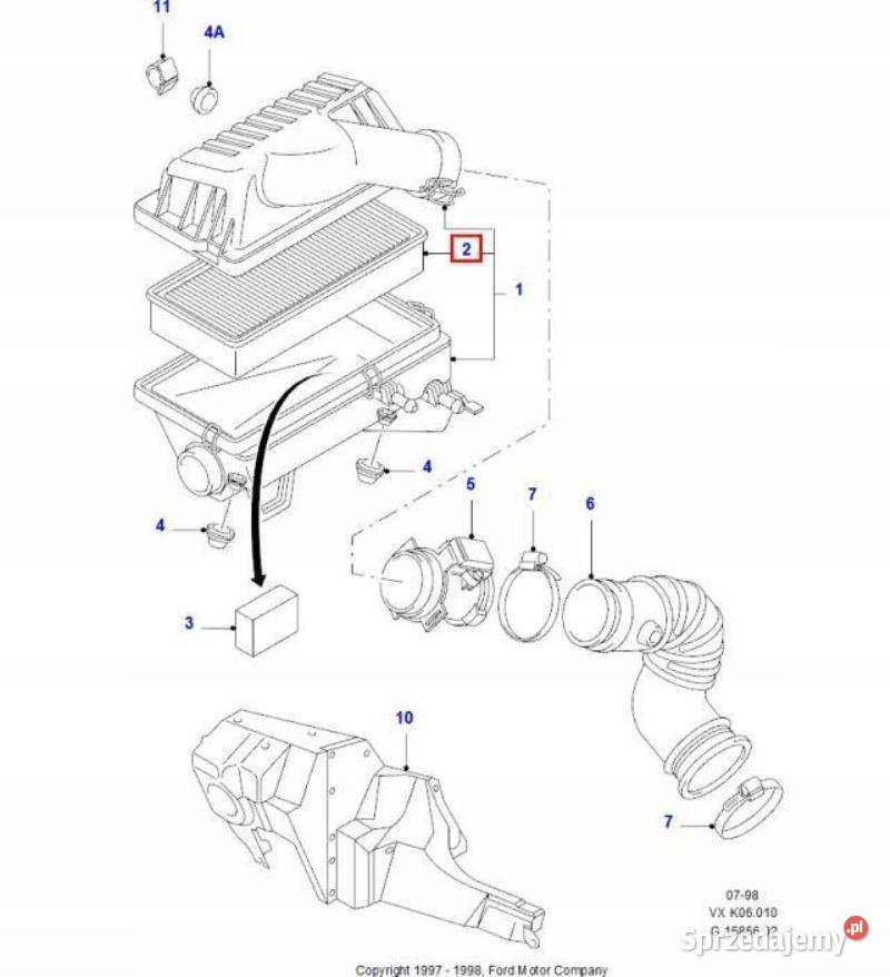 FILTR POWIETRZA FORD GALAXY 19 23 9506 ORYGINAŁ Motoryzacja sprzedam