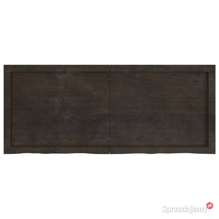 Blat stołu ciemnobrązowy 120x50x24 lite drewno Blaty Warszawa