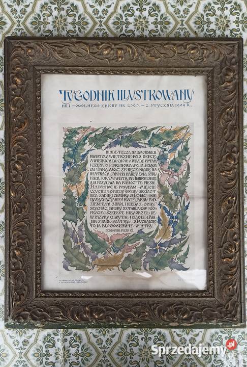 Fragment Pieśni XII J Słowackego w formie obrazu Wieluń