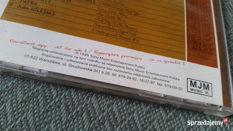 Promo cd czternaste95 1995 Sony MusicMJM pop Puławy