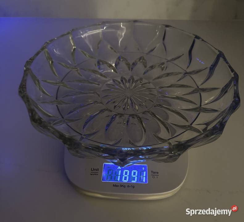 Talerz kryształowy z lat PRLu