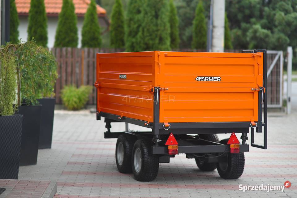 Przyczepa rolnicza dwuosiowa 25T z kiprem i Tajęcina