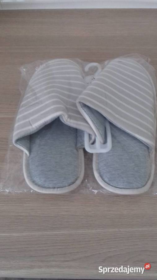 Pantofle damskie beżowe nowe do sprzedania Kraków