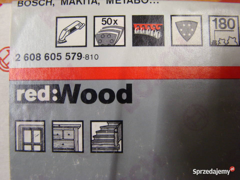 Papier ścierny DELTA Granulacja 180 Red Wood