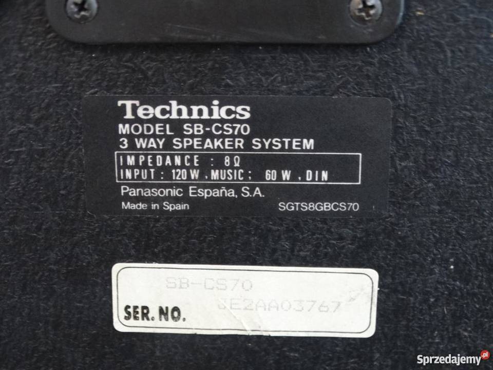 Kolumny Technics SBCS70 2x 120 wat WYSYŁKA podkarpackie Jasło sprzedam