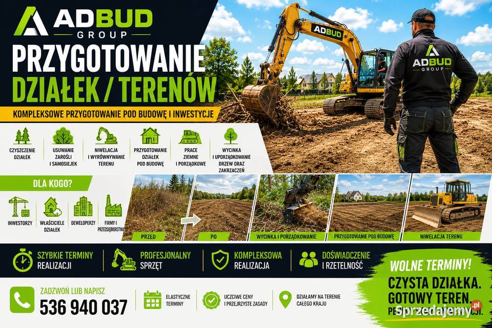 Przygotowanie Działki Pod Budowę | Karczowanie | Niwelacja Terenu