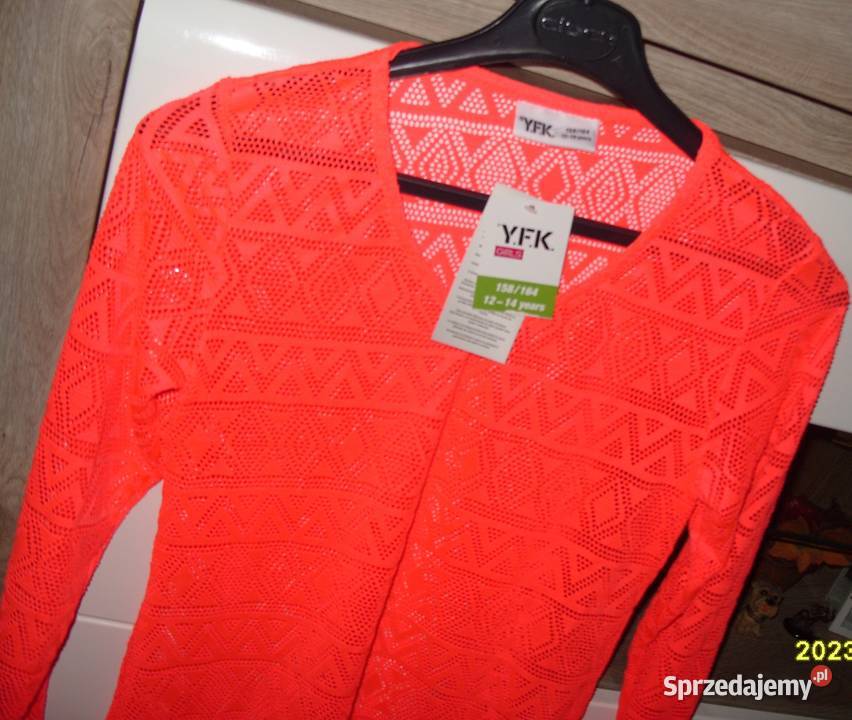 NOWA neonowa koronkowa bluzka YFK r158164 pomarańczowy Rawicz