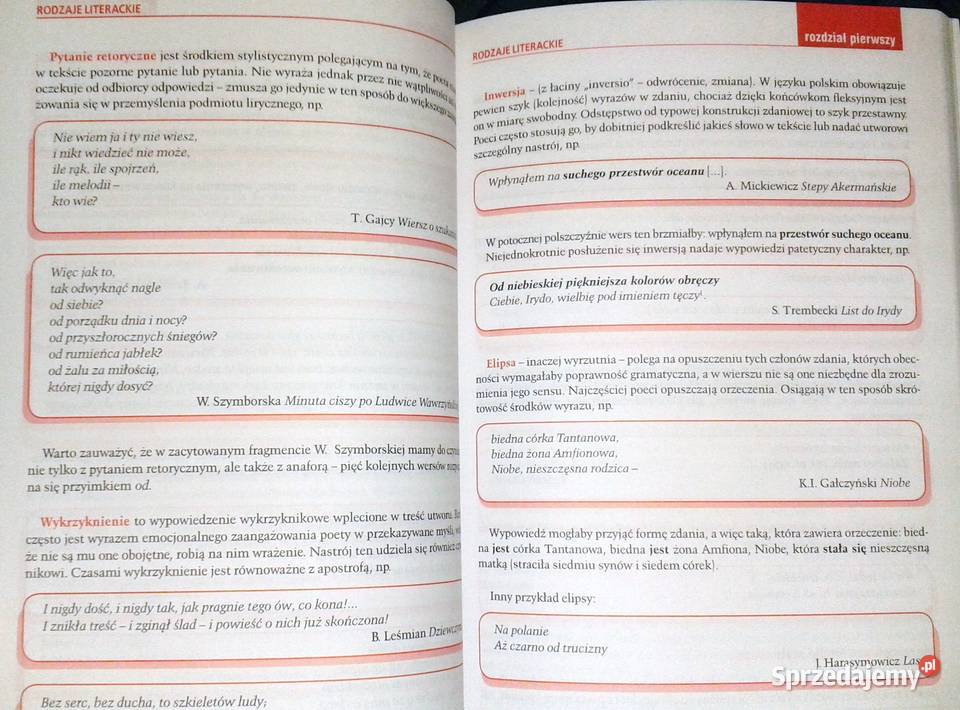 analizować i interpretować wiersze Grażyna Chełm sprzedam