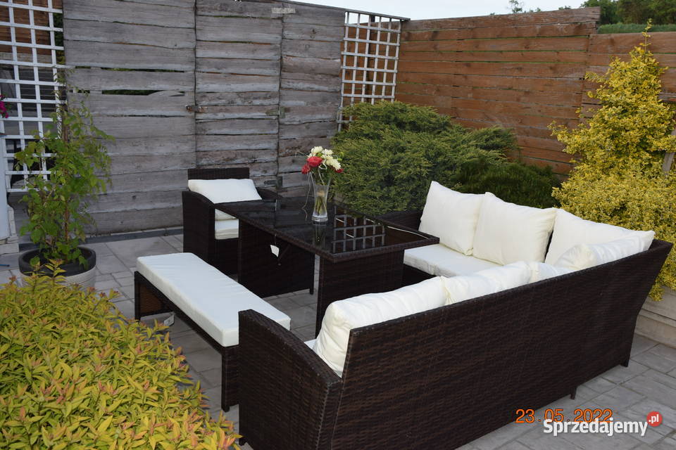 zestaw mebli ogrodowych BARCELONA brąz fotel małopolskie Bosutów sprzedam