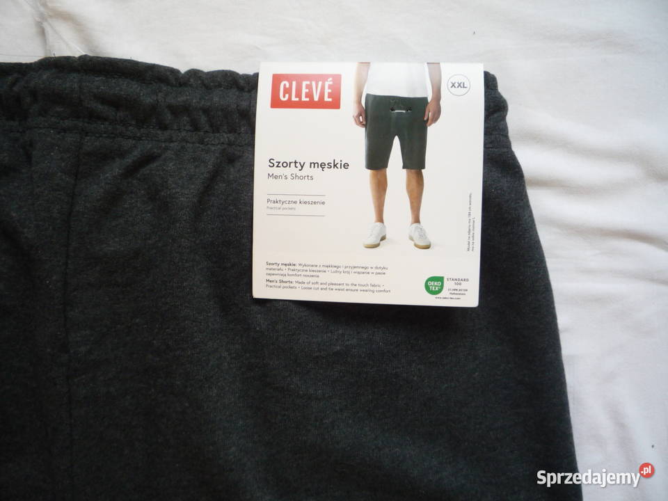 Nowe Cleve XXL44 Szorty męskie Szare Krótkie Szczecin sprzedam