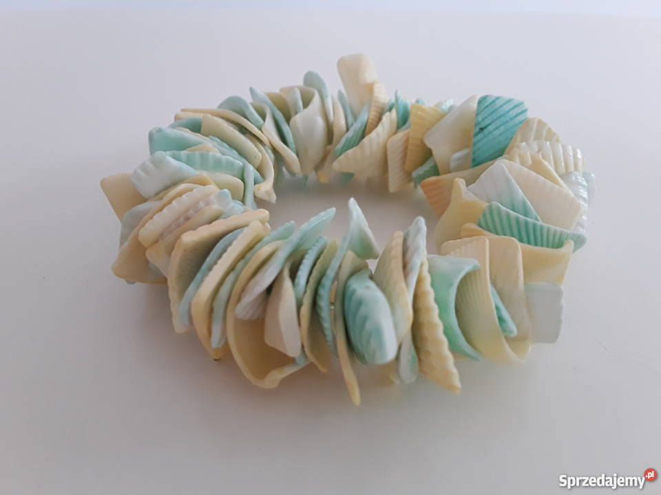 Bransoletka z muszelek na szczupłą rękę sprzedam