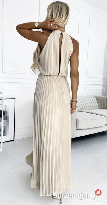 Plisowana sukienka MIDI Sm Spódnice i sukienki Śliwice