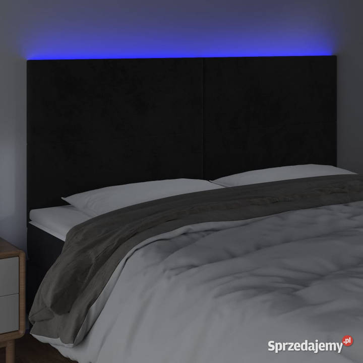 Zagłówek do łóżka z LED czarny 200x5x118128 mazowieckie Warszawa sprzedam