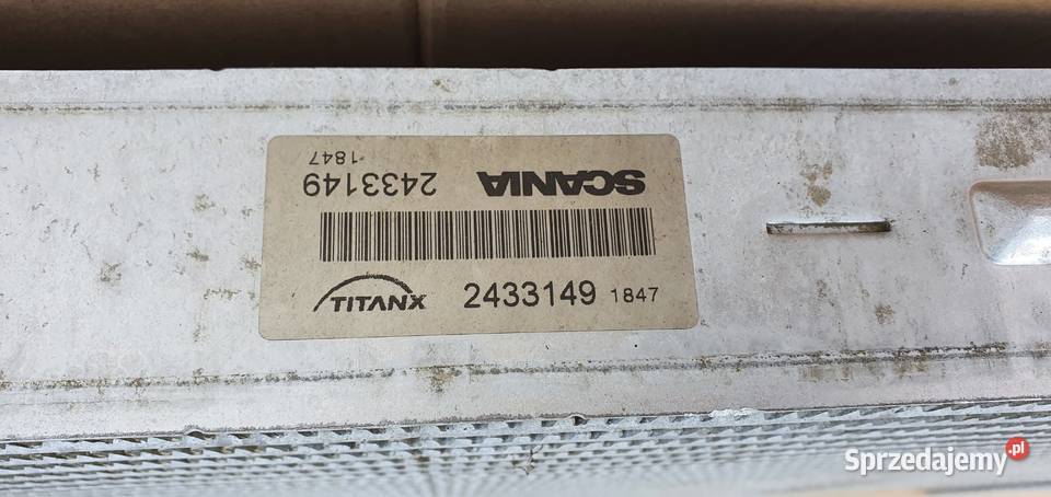 SCANIA R S CHŁODNICA POWIETRZA INTERCOOLER Bieleń