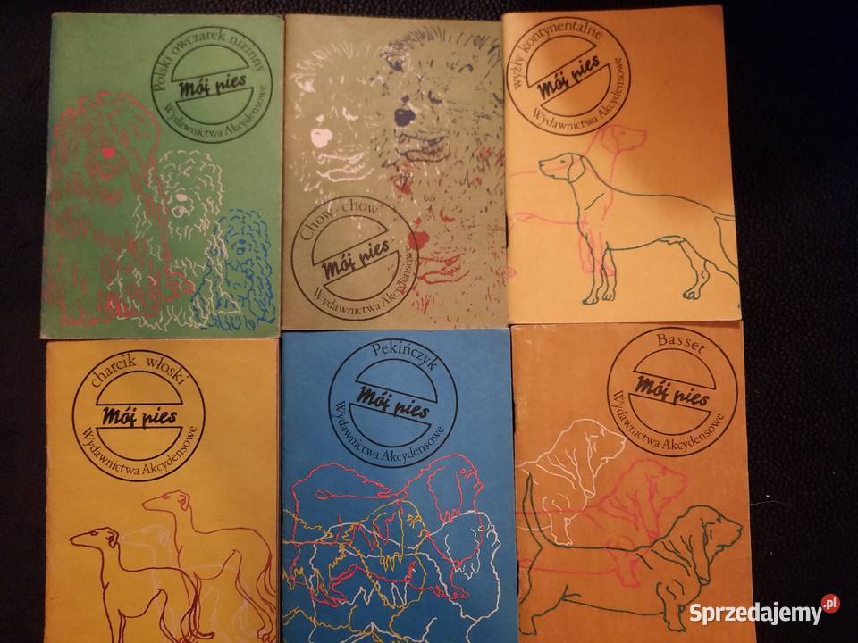 Książeczki z opisem 6ras psów w stanie kpl6 4500 Wrocław sprzedam