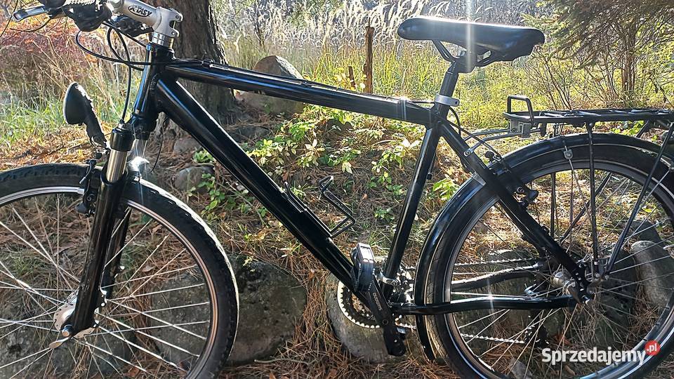 Alu Czarny Rower Miejski Męski 3x8 Alivio Wołów