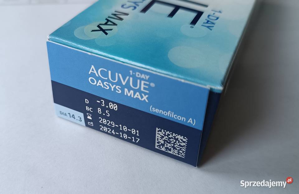 Soczewki Acuvue 1DAY OASYS 300 BC 85 d o2030r podlaskie Białystok sprzedam