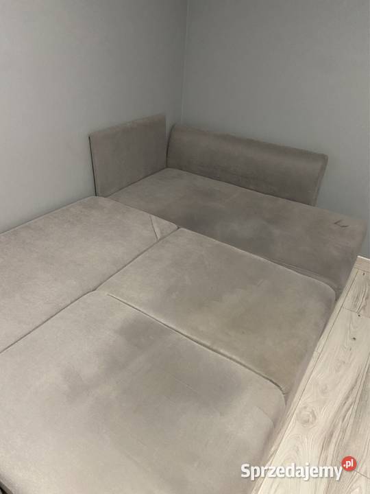 Narożnik szary rozkładana z funkcją spania i