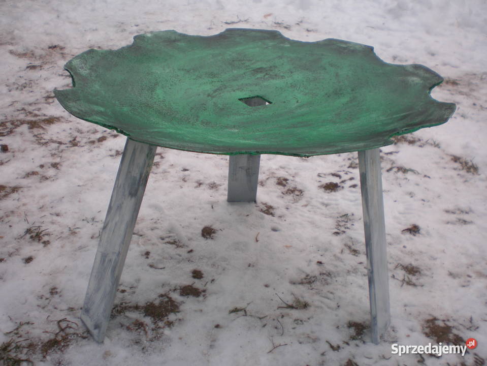 kwietnik metalowy stojak na drewno