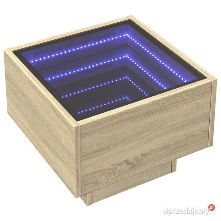 Stolik nocny z LED Infinity dąb sonoma 40x40x30 sprzedam