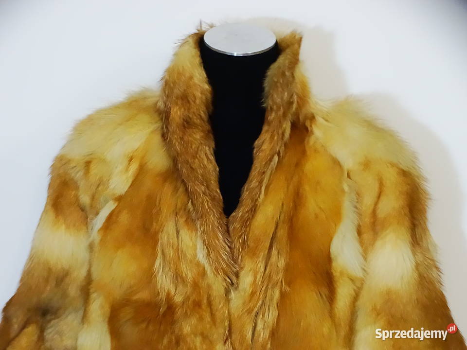 Futro naturalne złocistobrązowe krótszy fason Biłgoraj