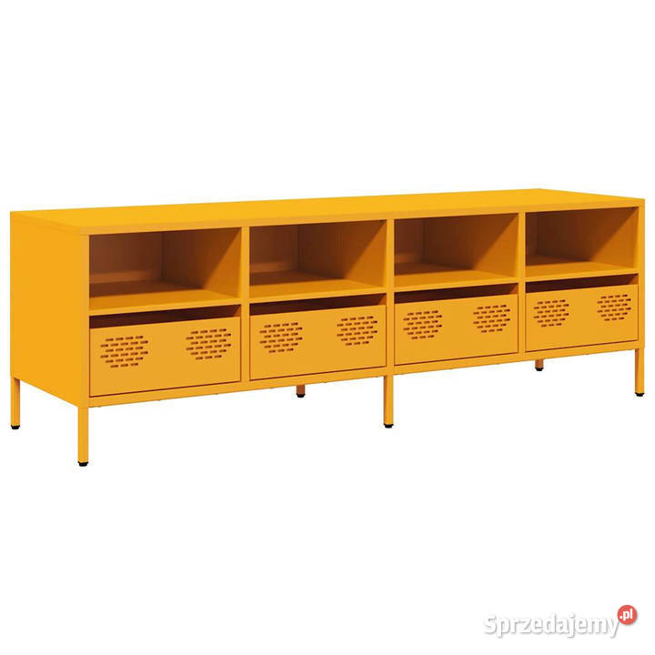 Szafka RTV żółta 135x39x435 stal walcowana na Warszawa