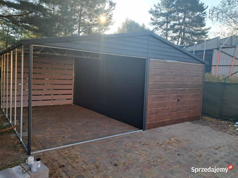 Garaż blaszany wiata Wzmocniony PROFILAMI Rzeszów