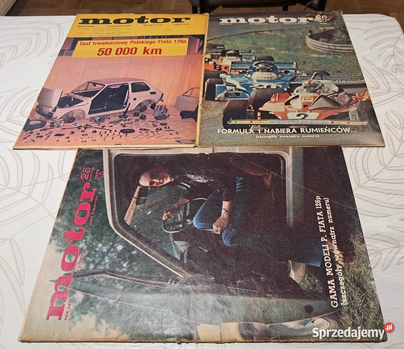 Czasopisma z PRL MOTOR 1977 1978 pakiet 3 Kraków