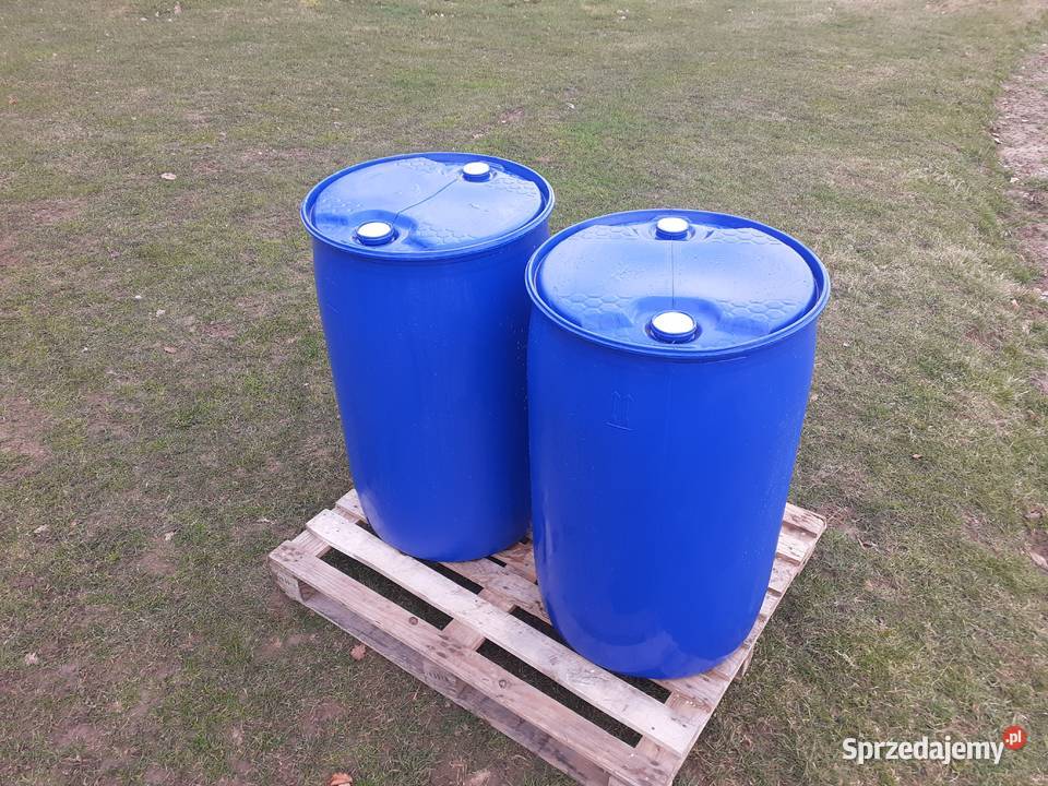 Nowa beczka plastikowa z dwoma wlewami 220 l ADR Somonino sprzedam