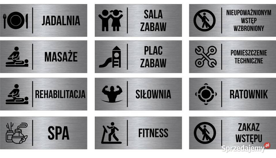 Elegancka srebrna tabliczka obiekt monitorowany Krzeszowice