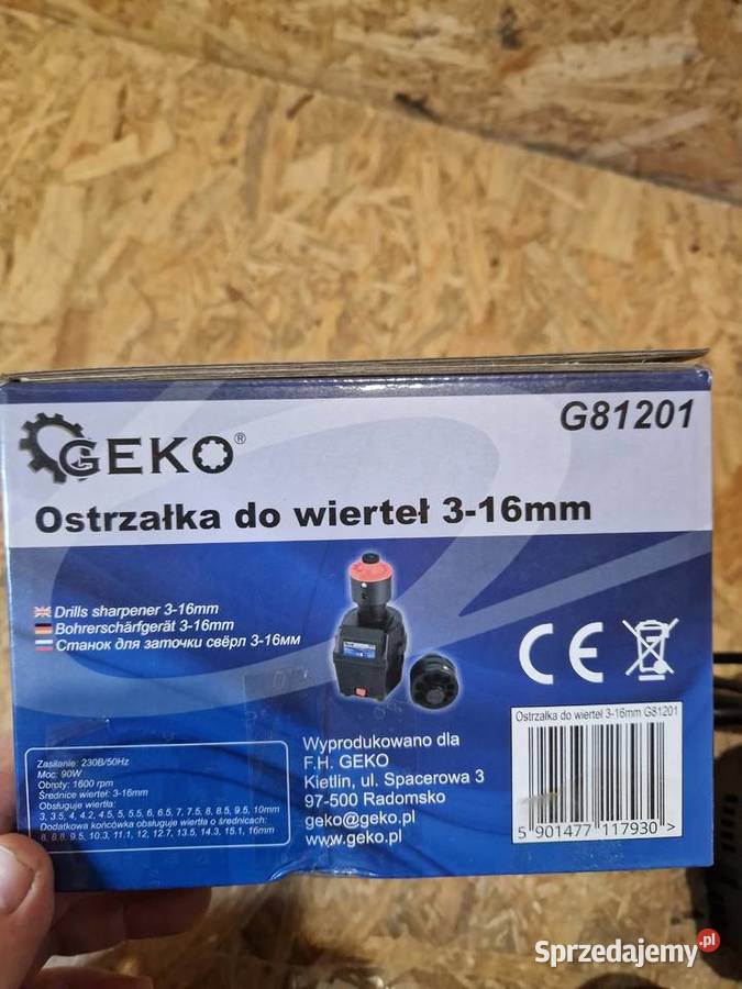 Ostrzałka o mocy 90W do ostrzenia wierteł 316 mm Głogowa